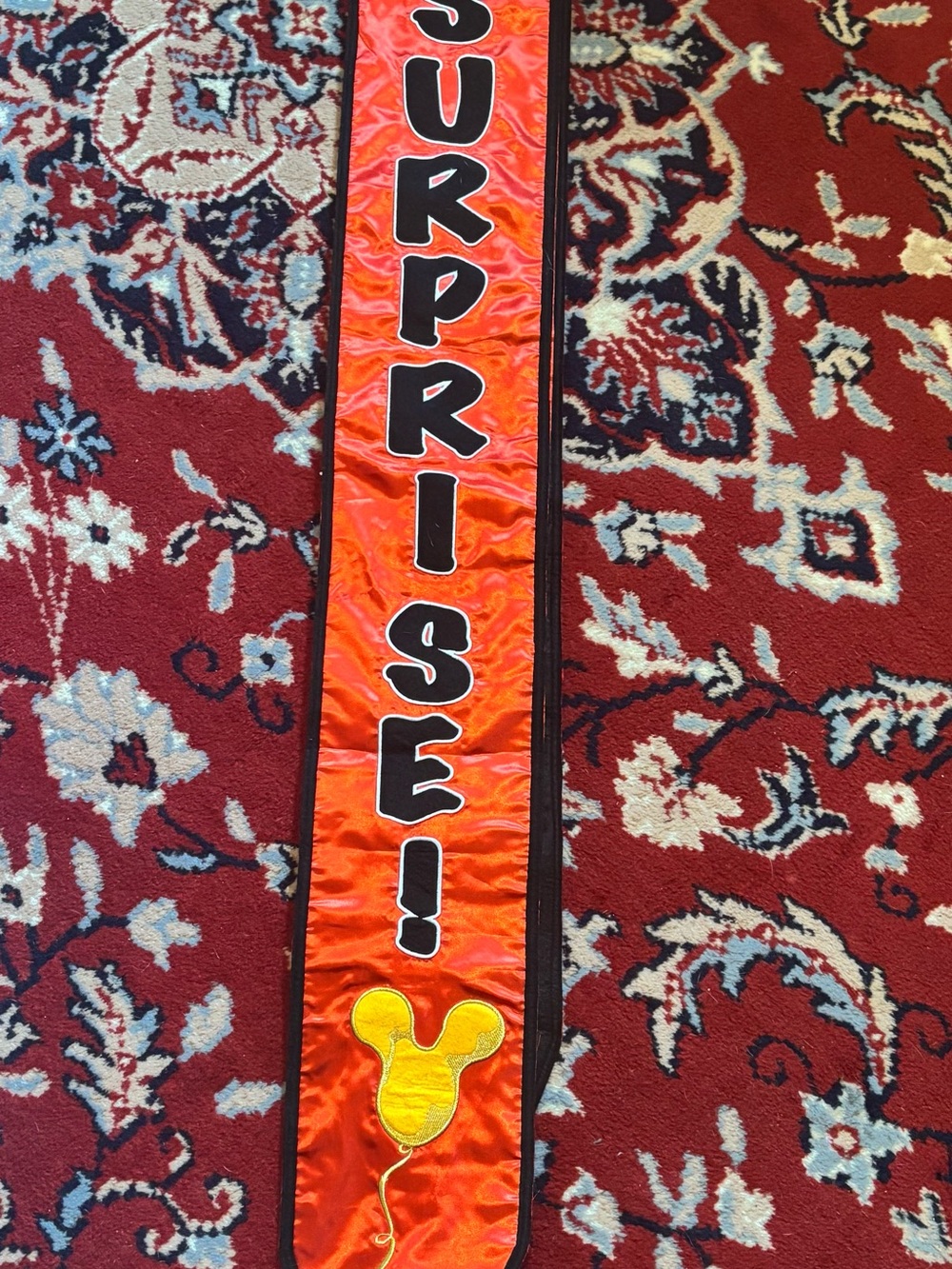 Mickey Mouse 10ft. Surprise Your Pal Satin Door Sign Banner.